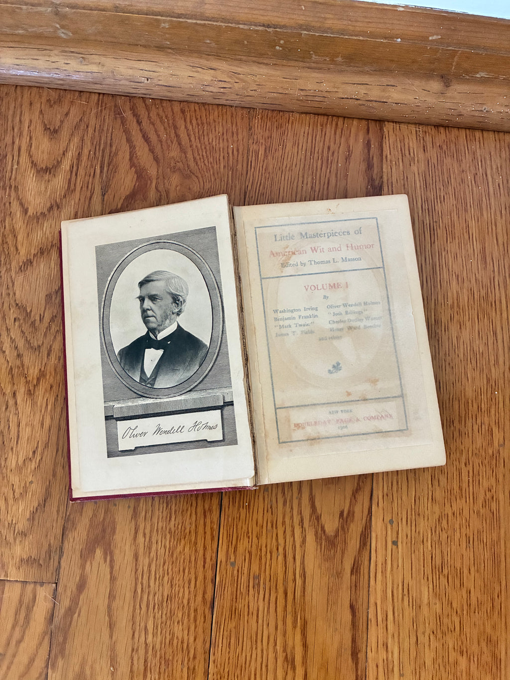 1906 volume of "Little Masterpieces of American Wit and Humor"