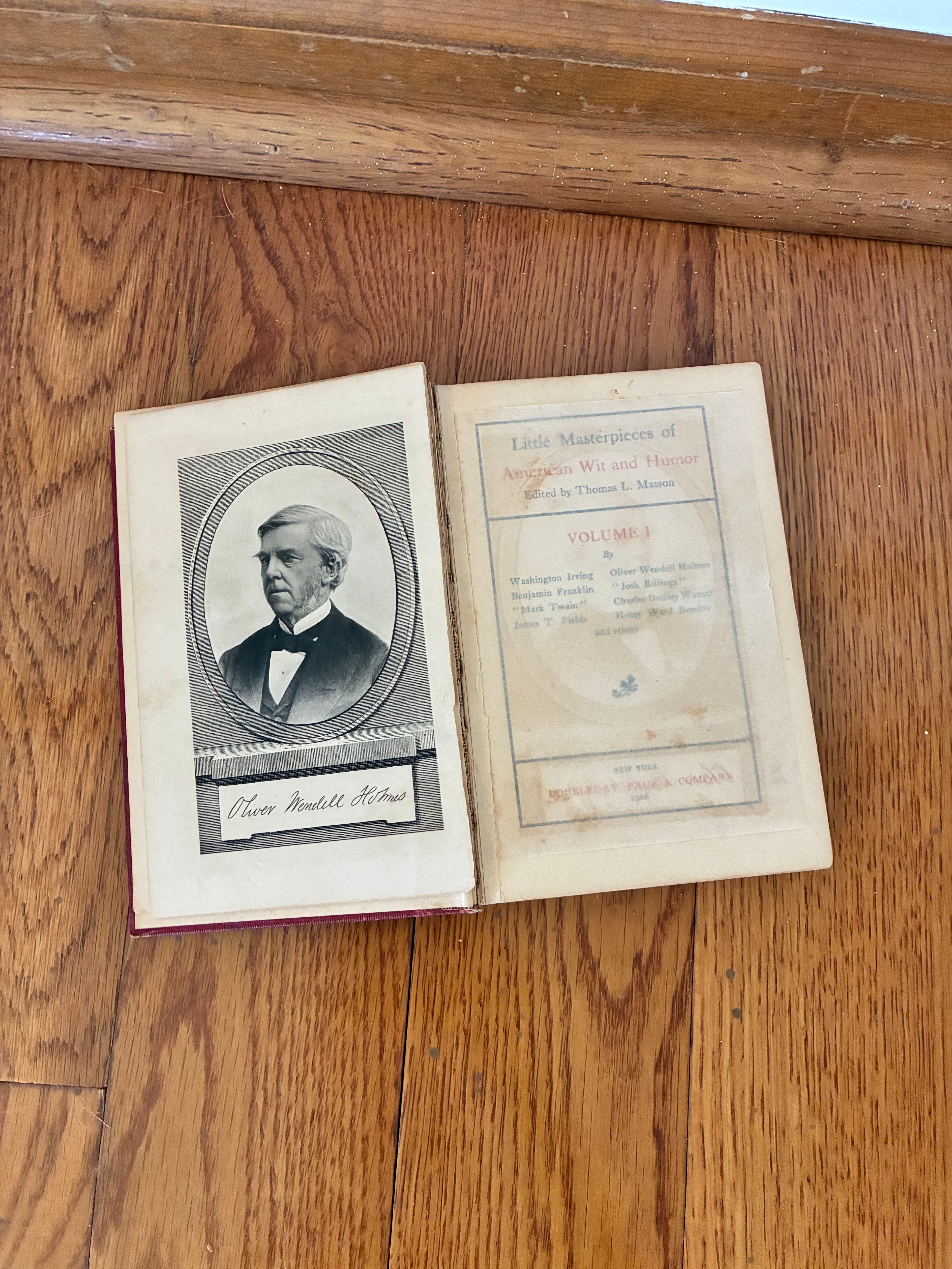1906 volume of "Little Masterpieces of American Wit and Humor"
