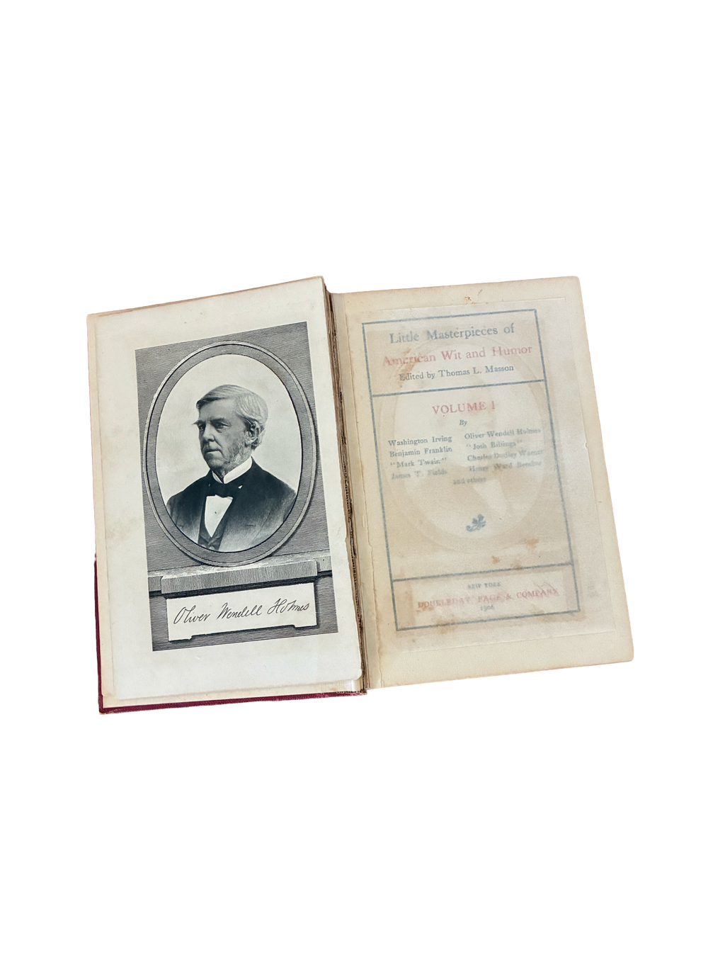 1906 volume of "Little Masterpieces of American Wit and Humor"