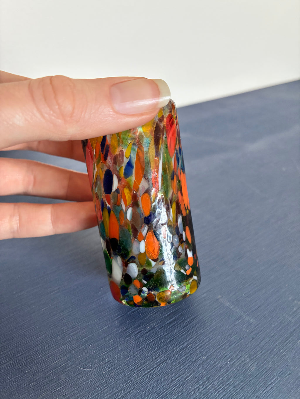Confetti Handblown Shot Glass