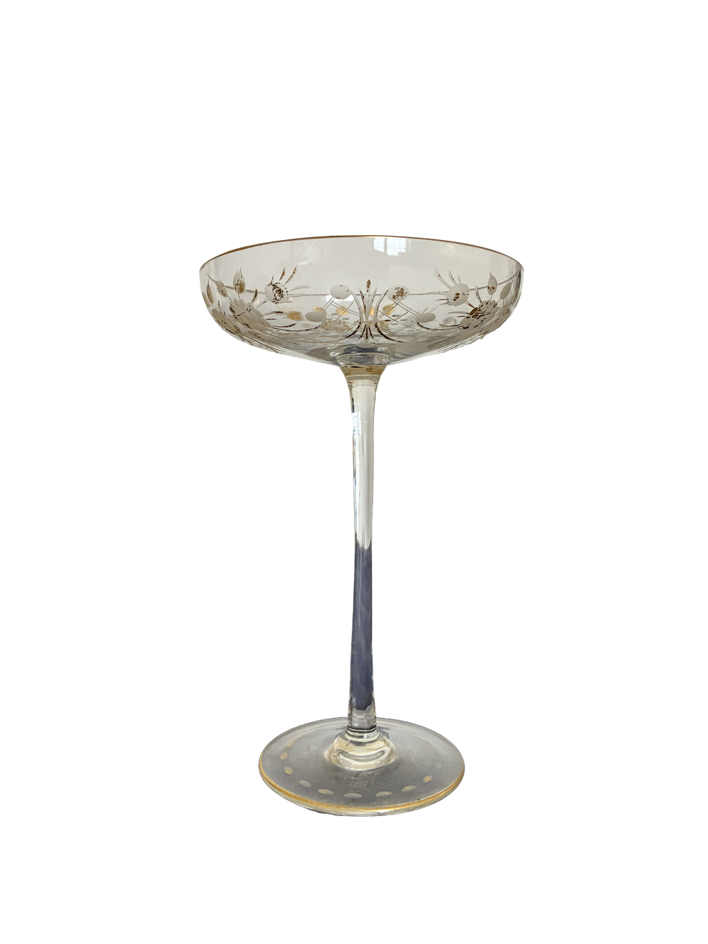 Floral Etched Tazza