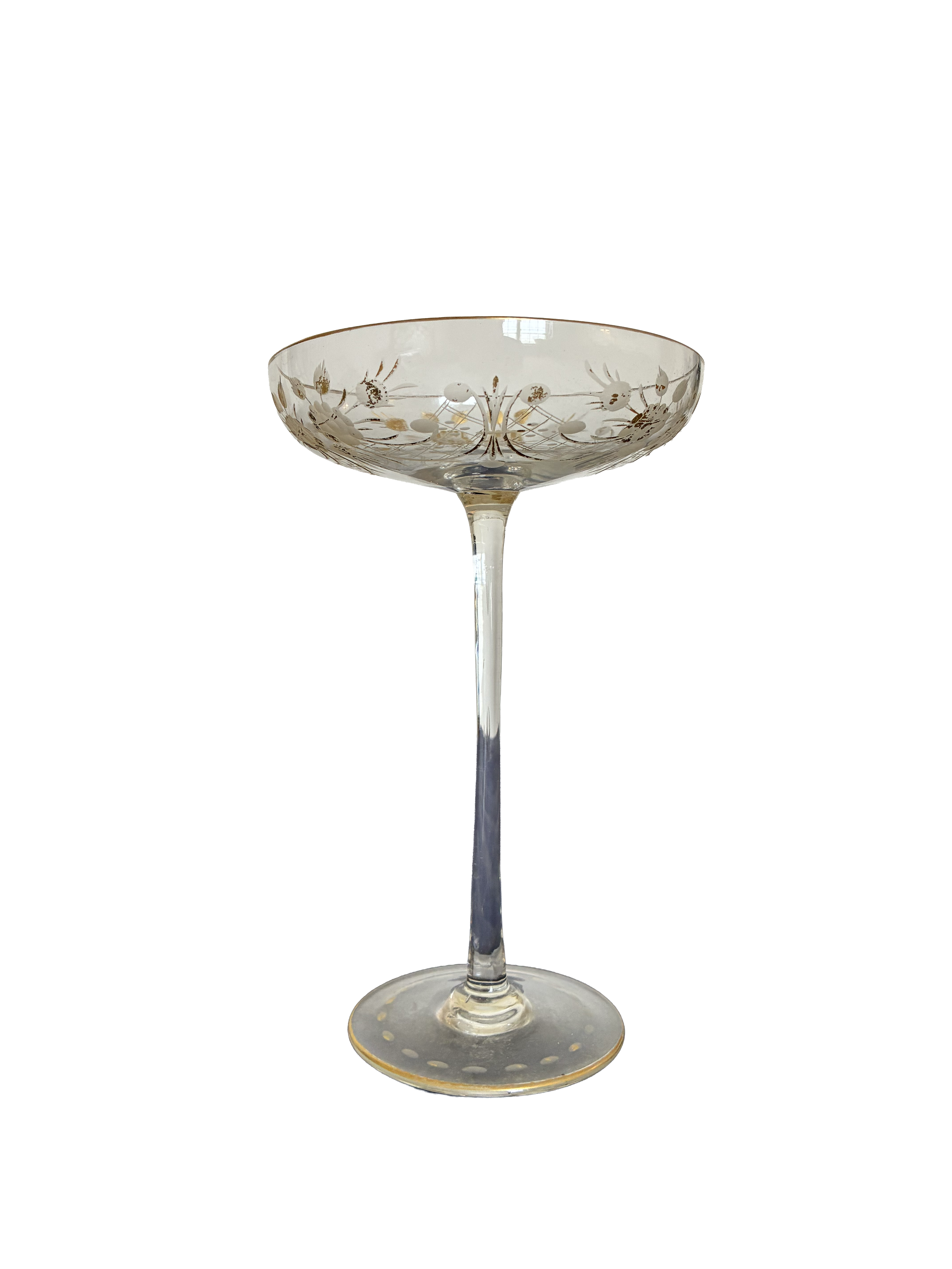 Floral Etched Tazza
