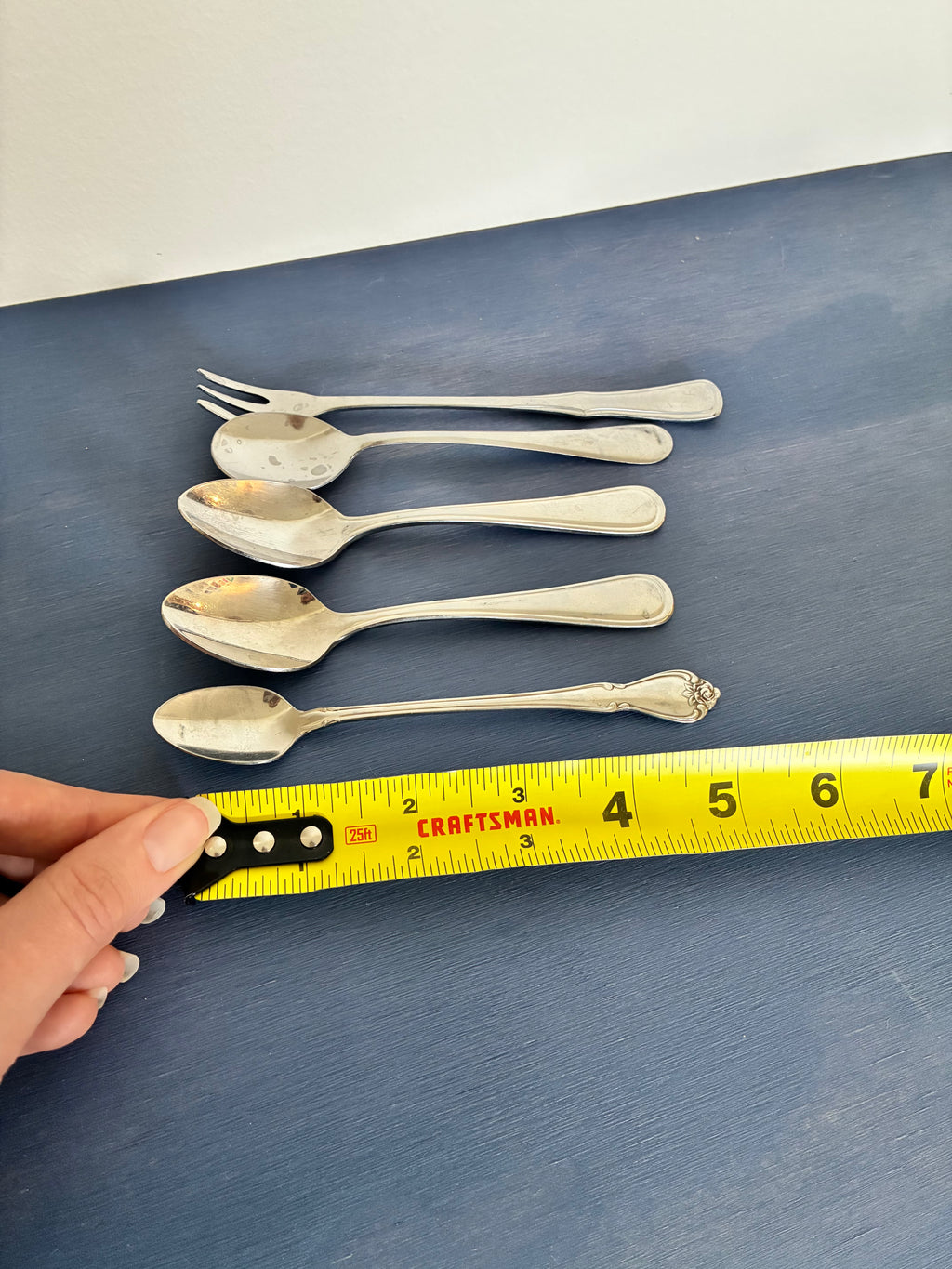 Set of Tiny Spoons + 1 Tiny Fork