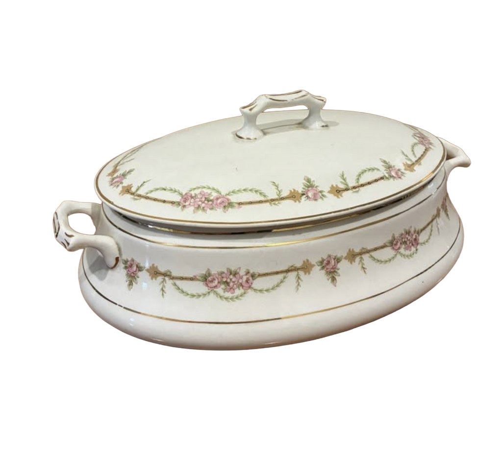 Hand-Painted Floral Porcelain Dish