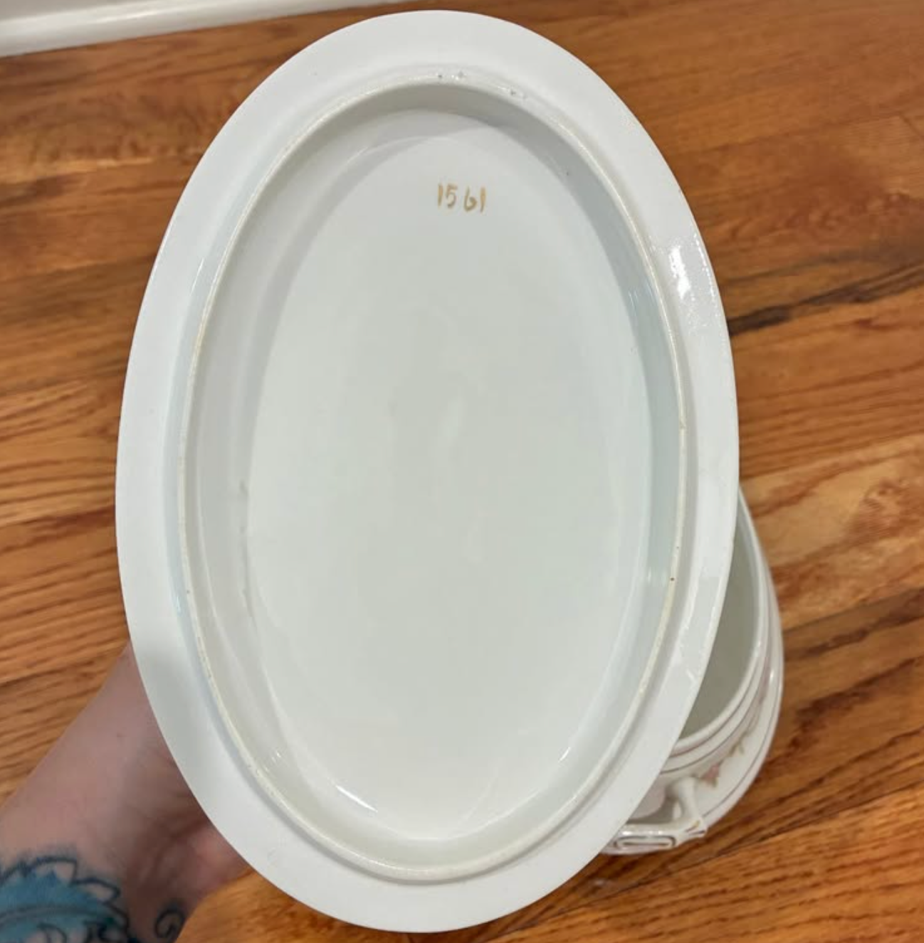 Hand-Painted Floral Porcelain Dish