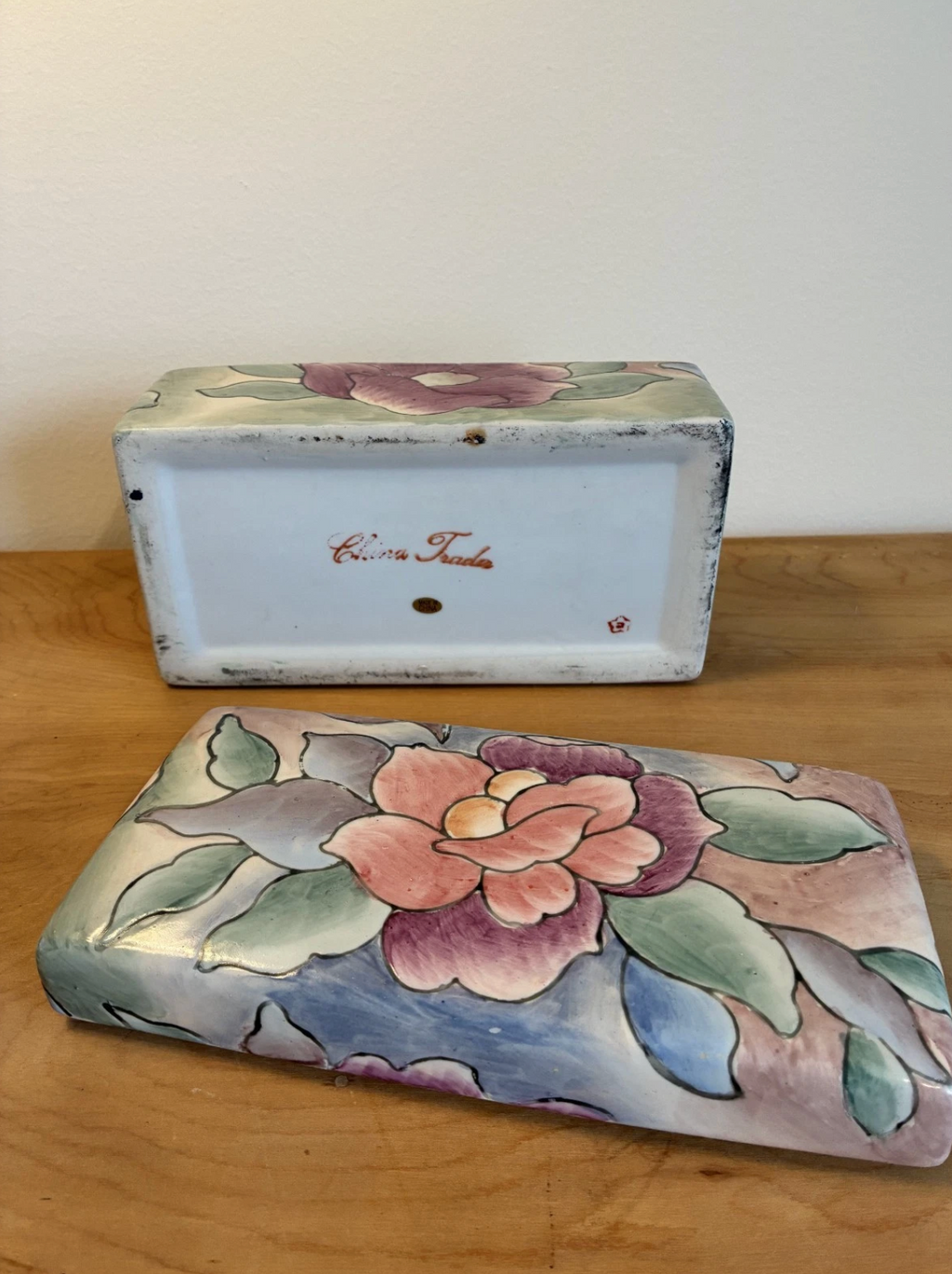 Floral Ceramic Box with Lid