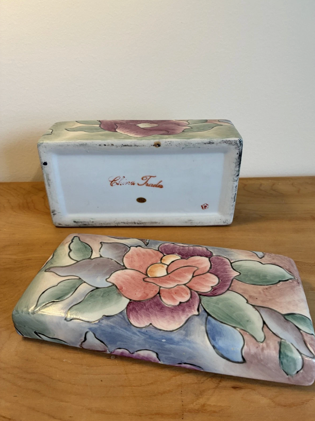 Floral Ceramic Box with Lid