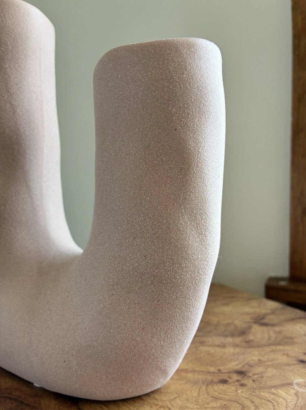 Pink U-Shaped Vase