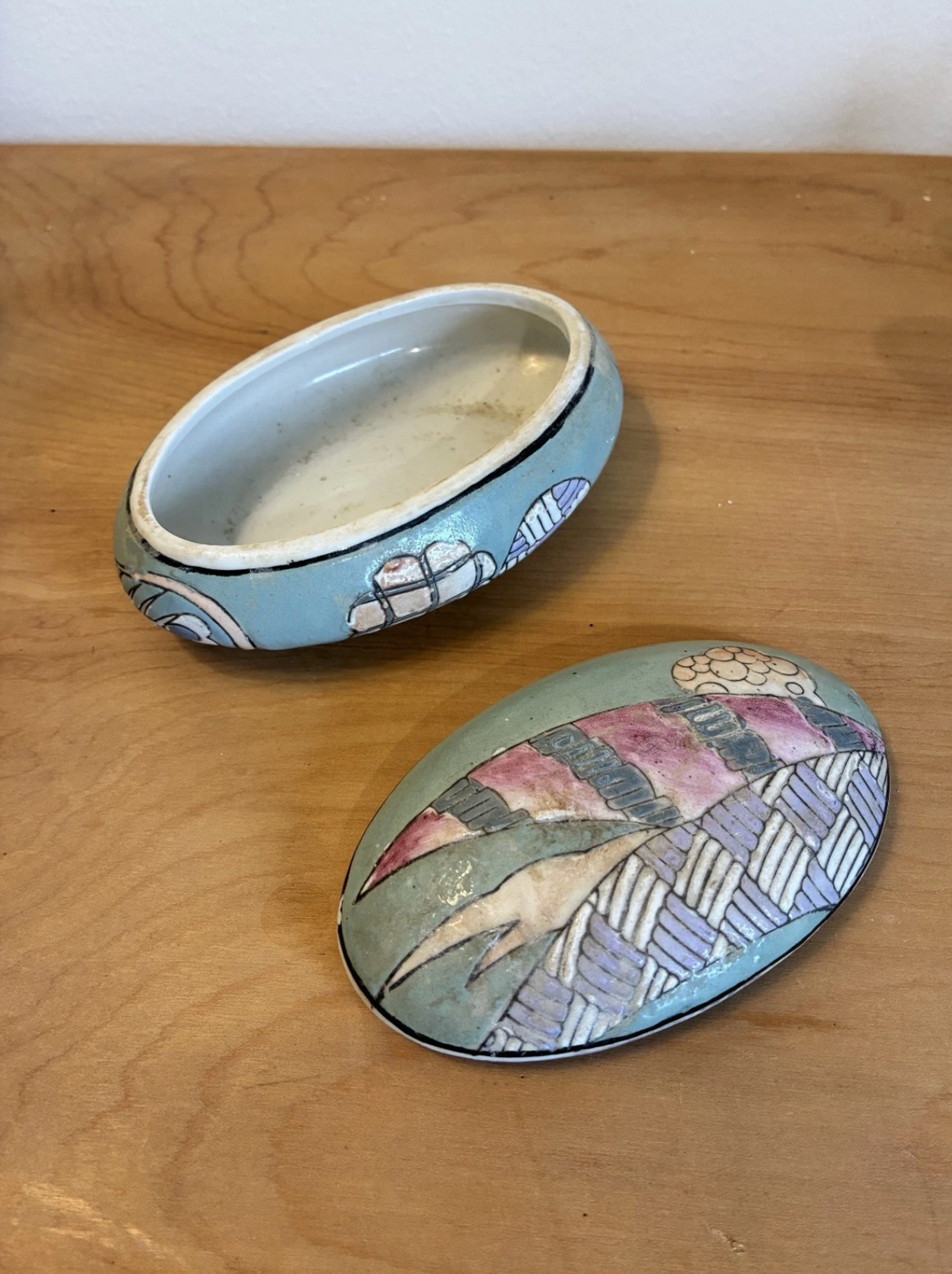 1980s Oval Dish with Lid
