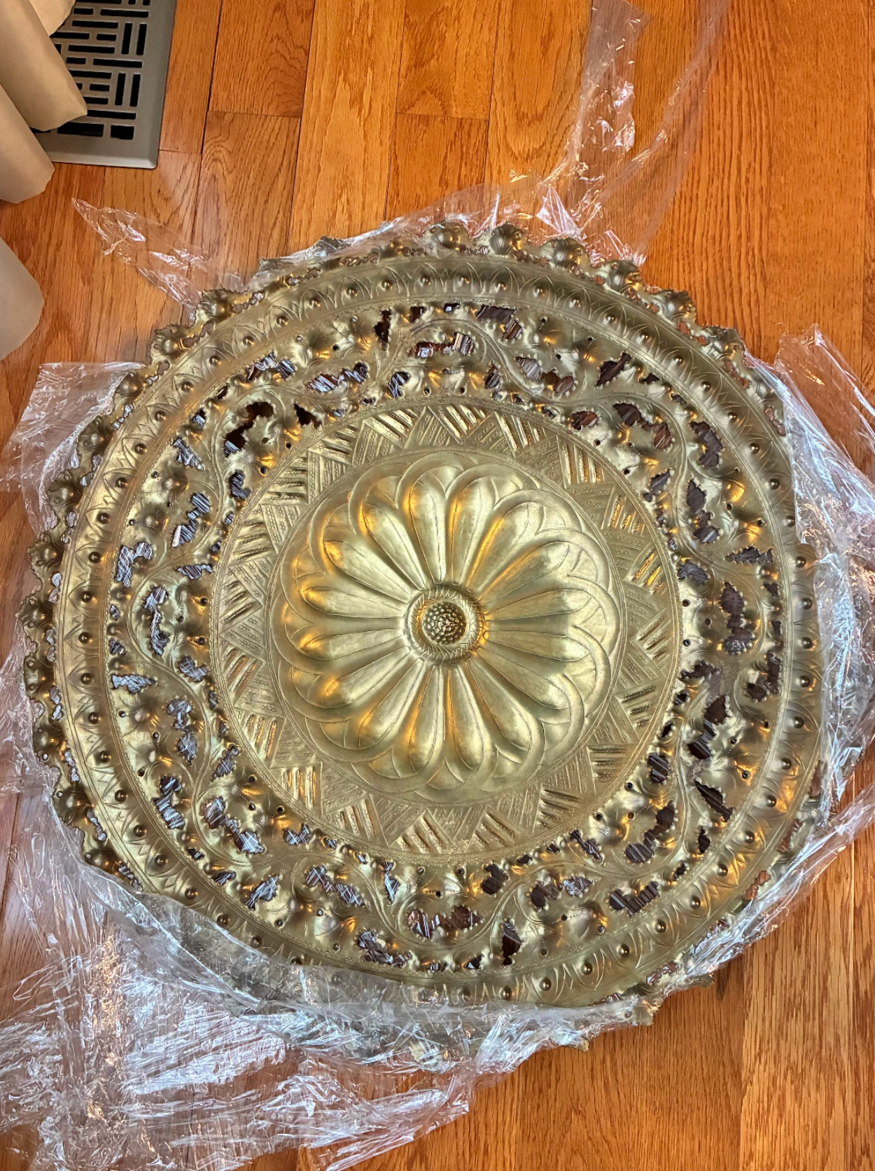 Vintage Metal Hand Punched Art Piece