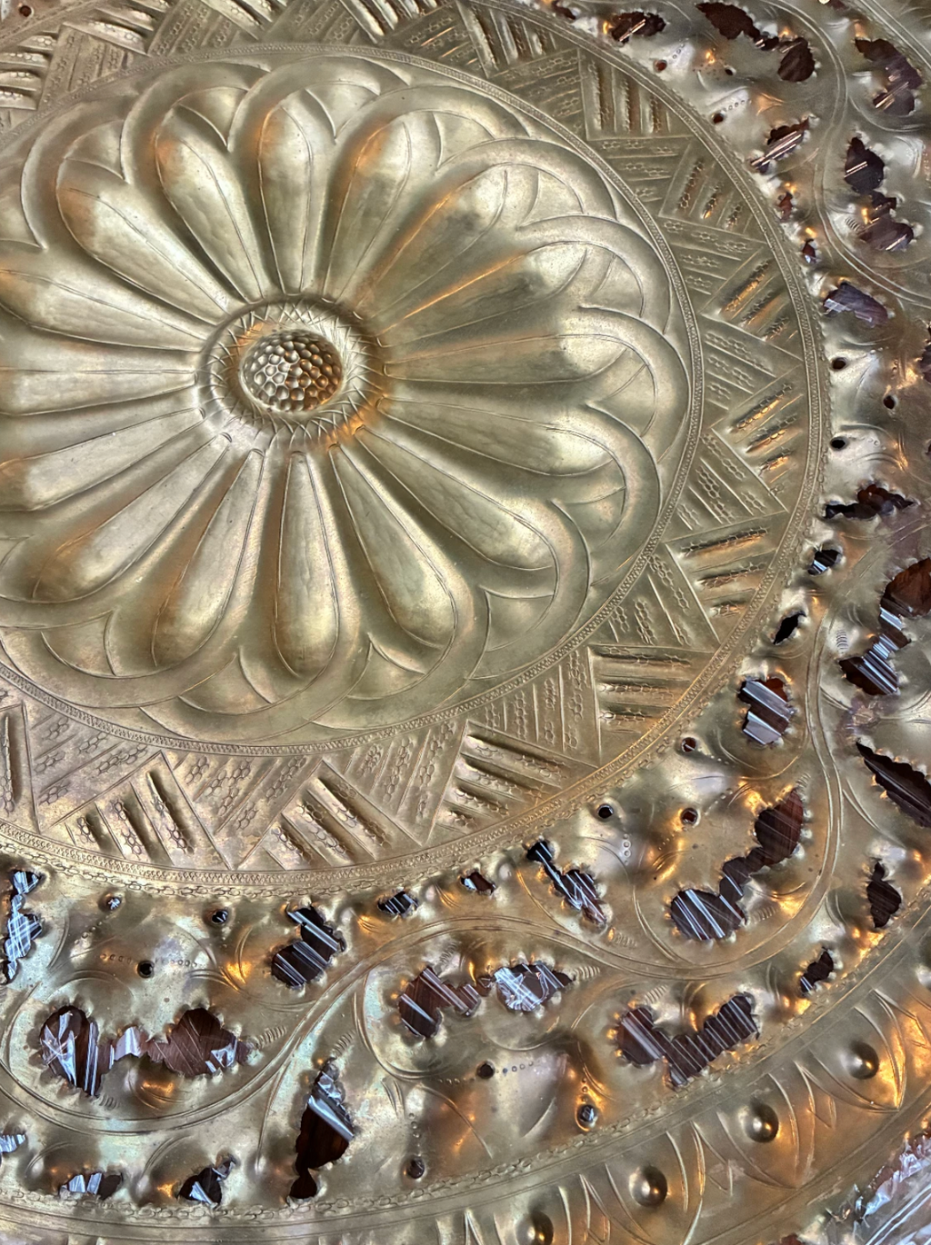 Vintage Metal Hand Punched Art Piece