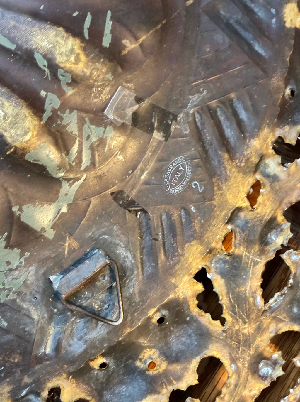 Vintage Metal Hand Punched Art Piece
