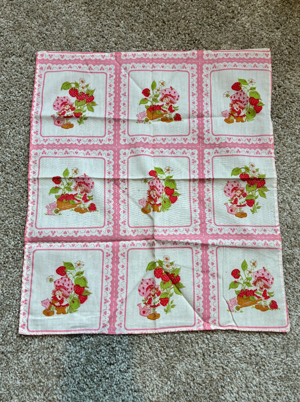 Strawberry Shortcake Handmade Handkerchief