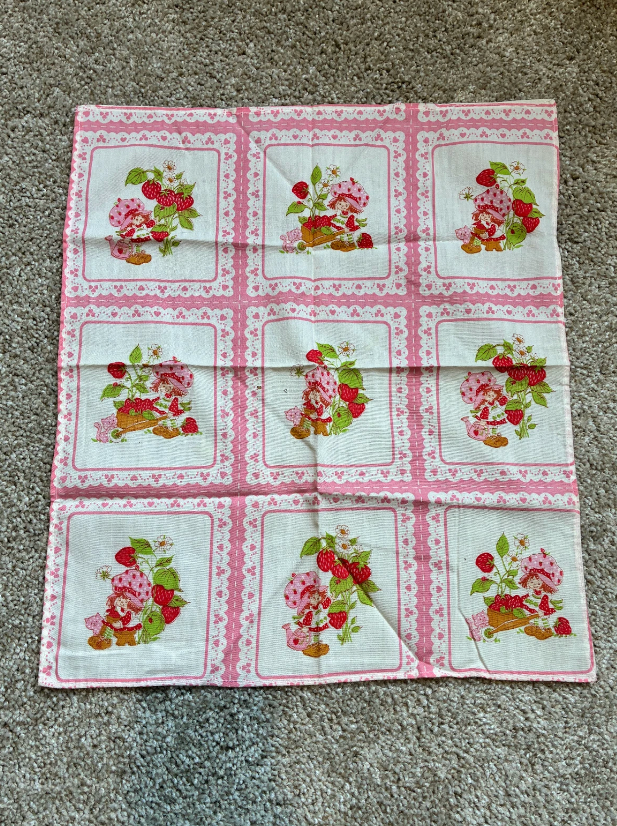 Strawberry Shortcake Handmade Handkerchief