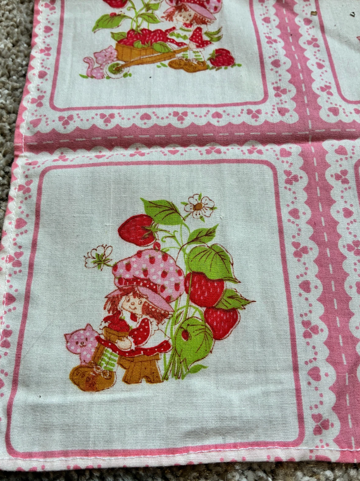 Strawberry Shortcake Handmade Handkerchief