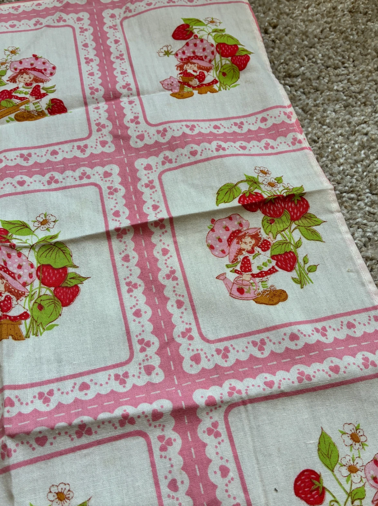 Strawberry Shortcake Handmade Handkerchief