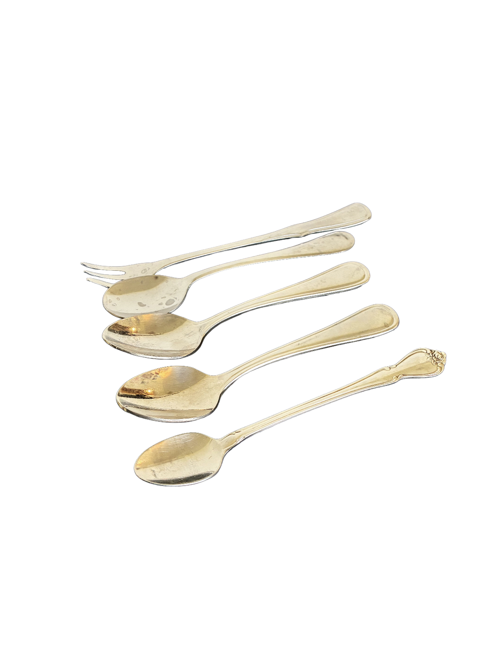 Set of Tiny Spoons + 1 Tiny Fork