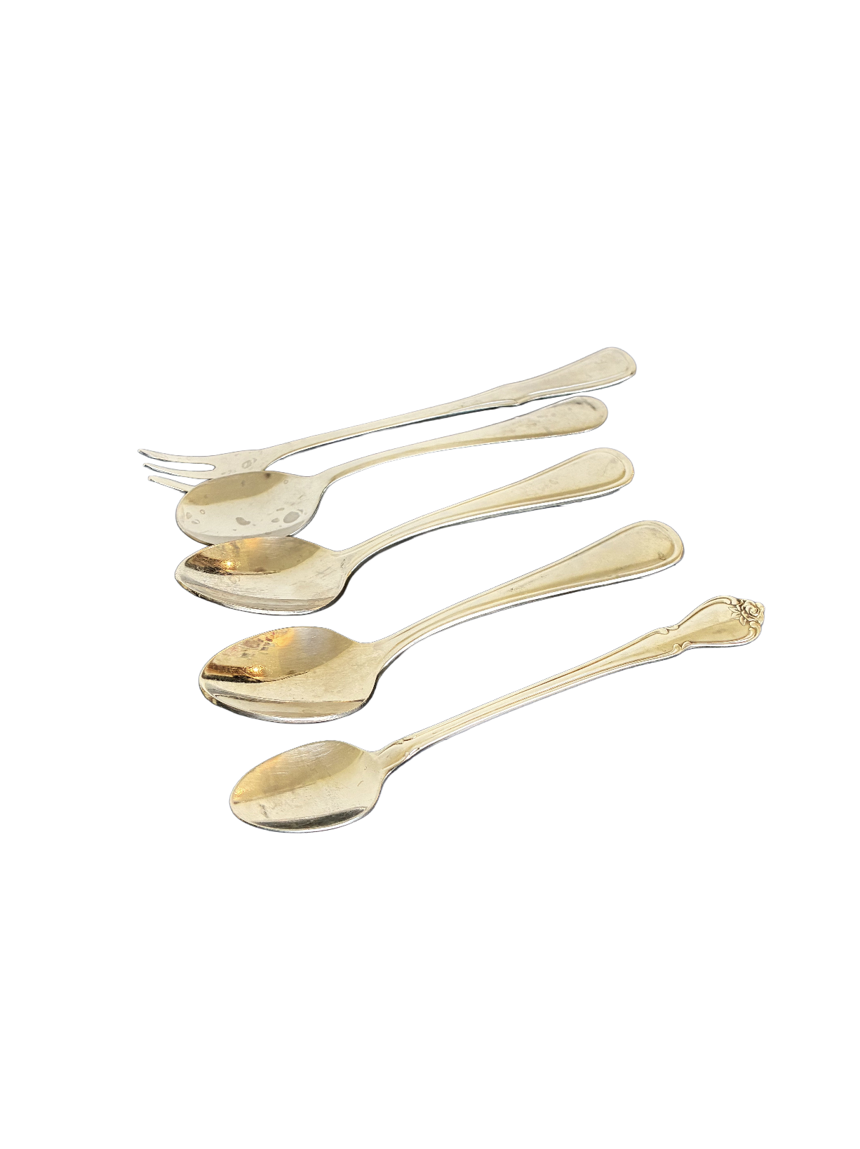 Set of Tiny Spoons + 1 Tiny Fork