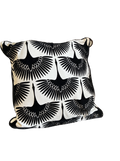 Black and Ivory Velvet Pillow