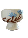 Blue Floral Compote Vase