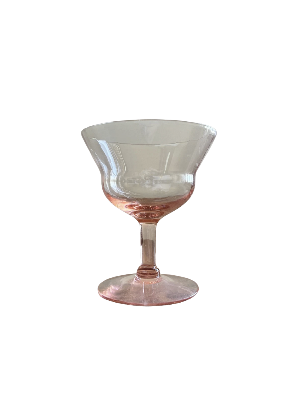 Vintage Pink Coupe Glass