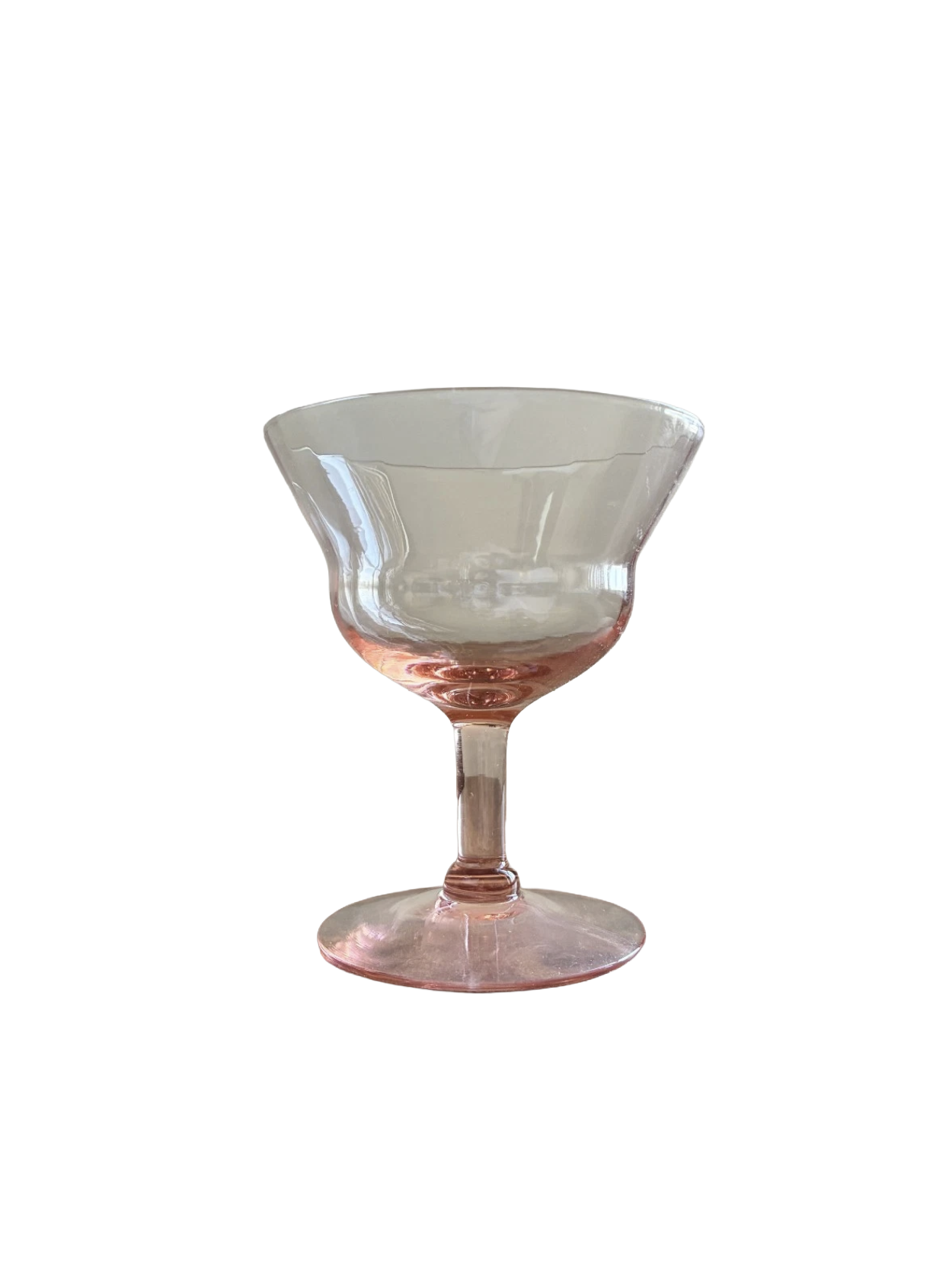 Vintage Pink Coupe Glass