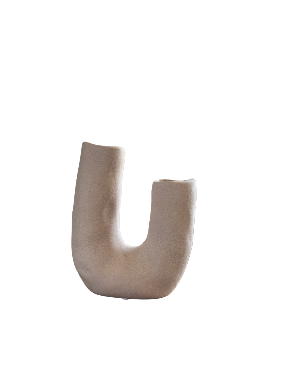 Pink U-Shaped Vase