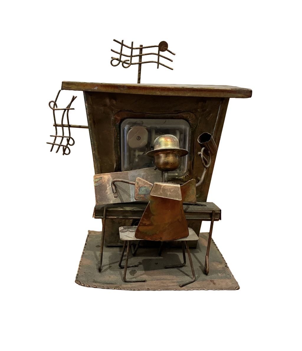 Saloon Piano Player Wind Up Music Box