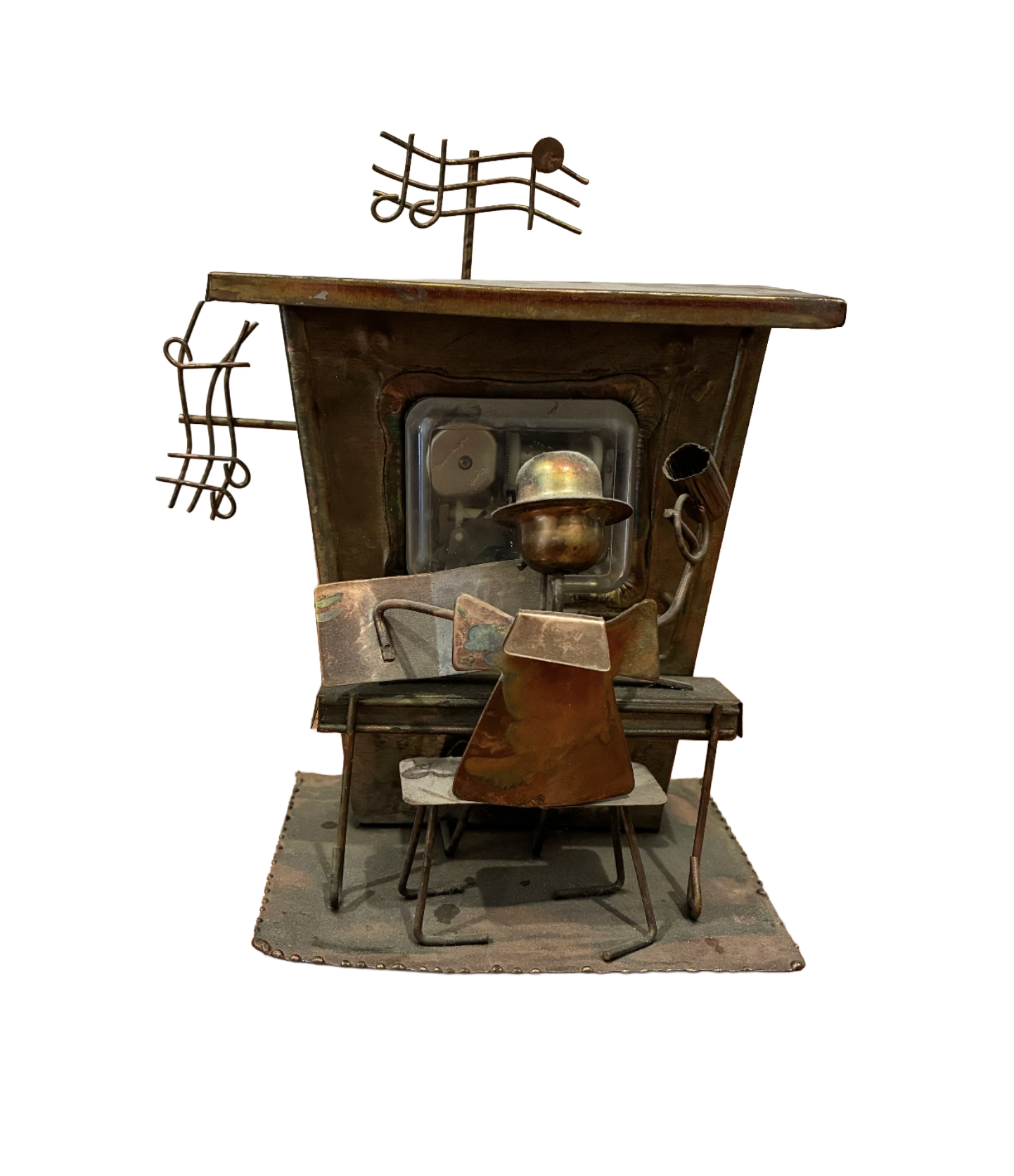 Saloon Piano Player Wind Up Music Box