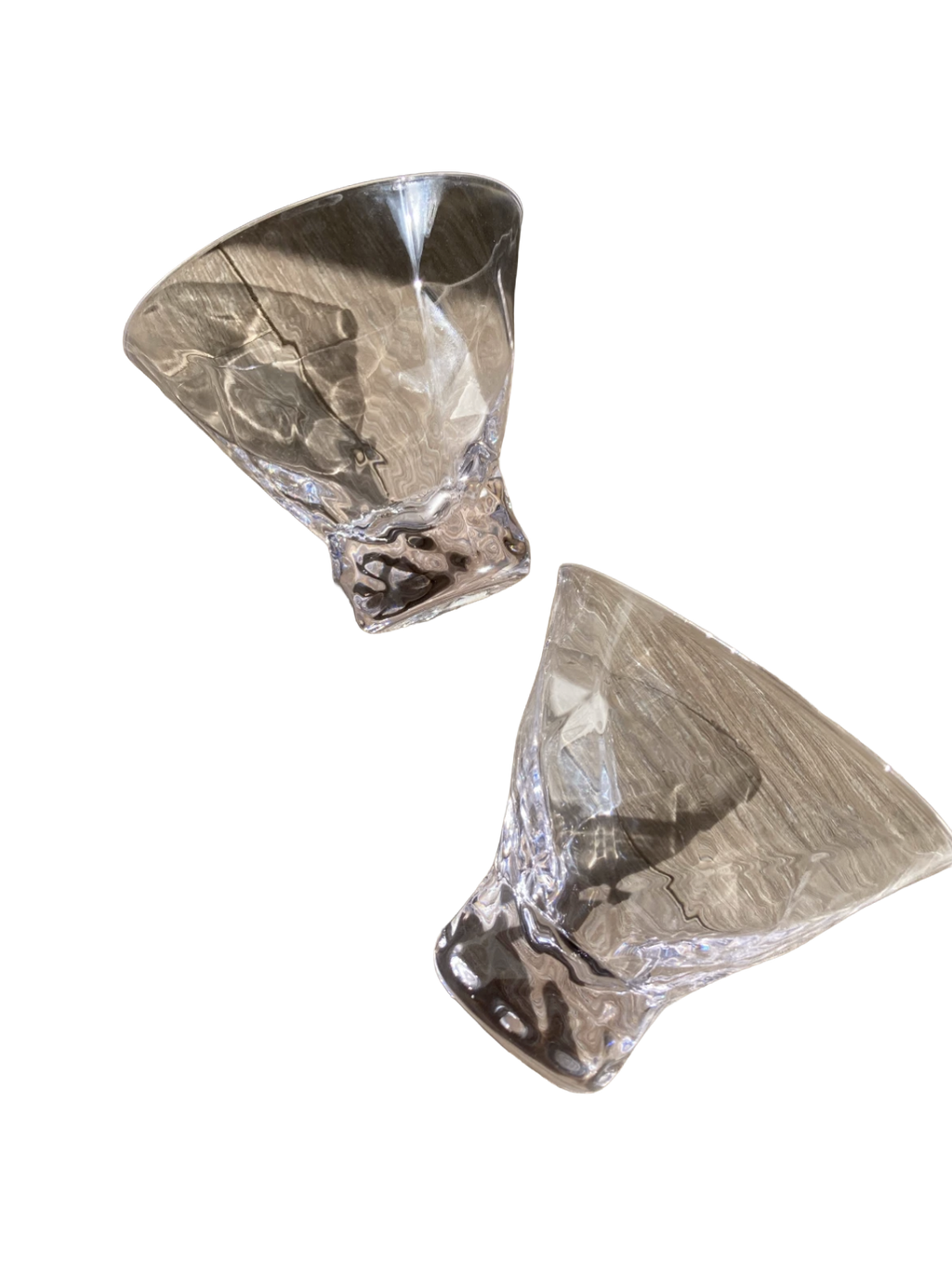 Diamond Shaped Stemless Glasses / Set of 2