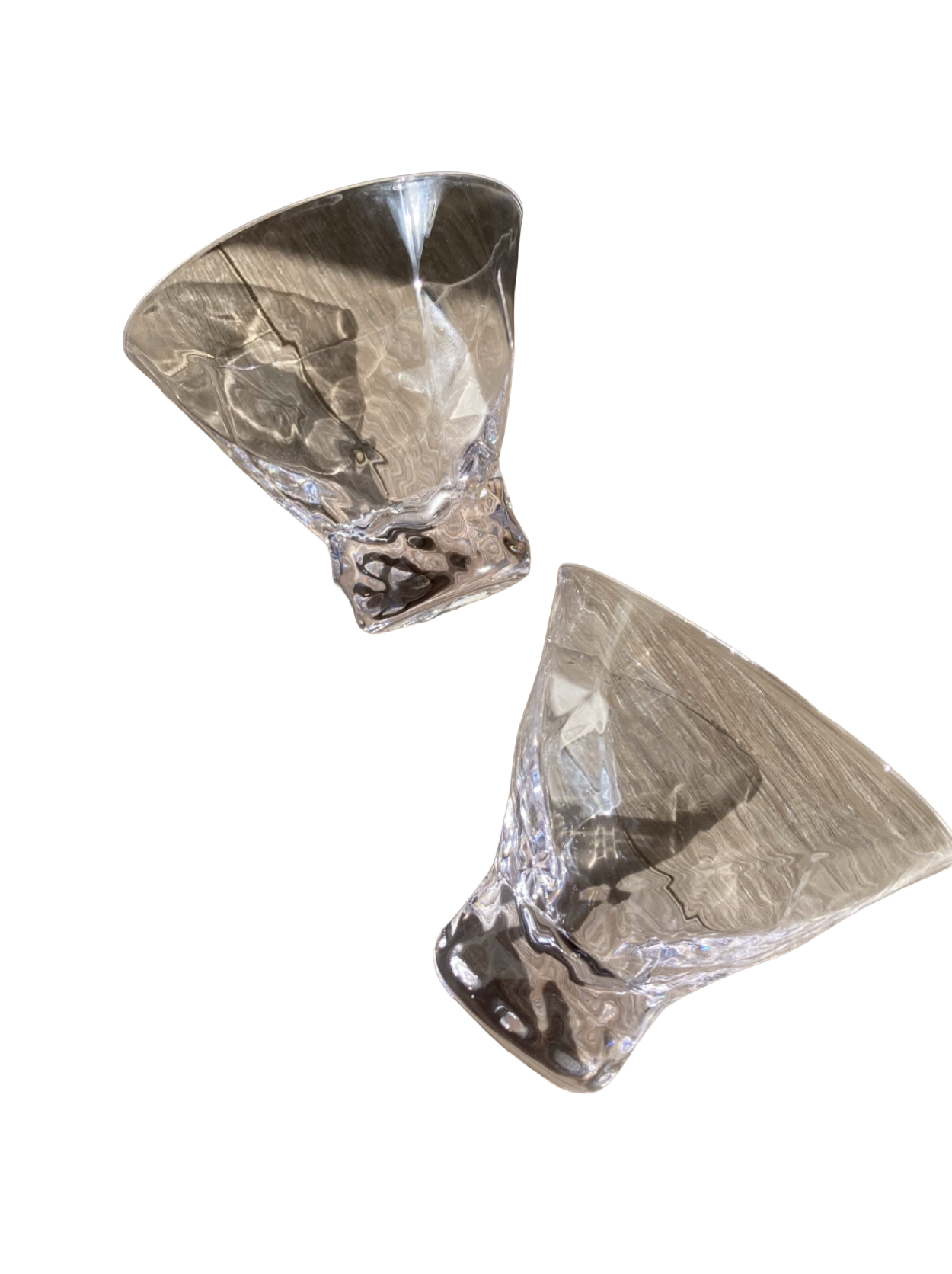 Diamond Shaped Stemless Glasses / Set of 2