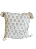 Floral Block Print Throw Pillow